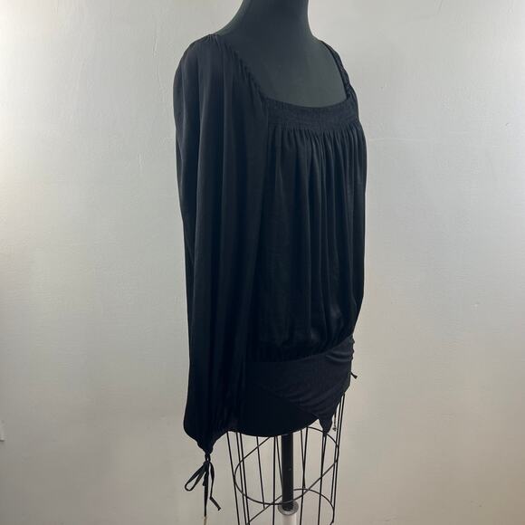Intimately Free People Black Another Round Bodysuit Top Square Neck Size Large L - Picture 6 of 13